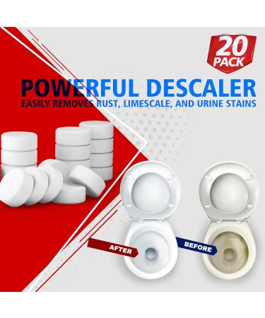 USKICH Toilet Bowl Cleaner Tablets - 20 Pack | Automatic Bleach Cleaners for Tough Stains & Deodorizing - Buy Online on GoSupps.com