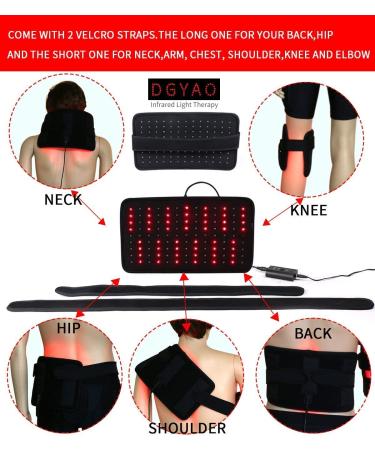 DGYAO Red & Infrared Light Therapy Belt - Pain Relief Wrap with Timer for Back, Shoulders, Joints - Muscle Pain Relief Device (8 Piece Set) - Buy Online on GoSupps.com