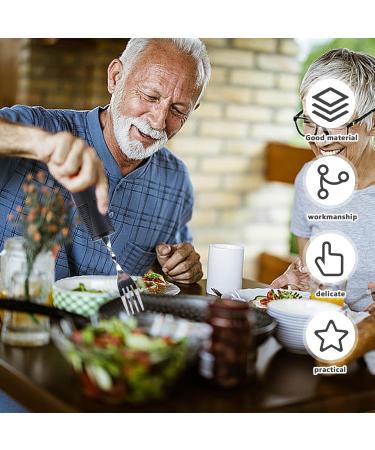 Meyagot 5-Part Adaptive Utensils Set | Flexible Cutlery for Disabled & Hand Tremors | Ergonomic Thick Handle for Arthritis & Parkinson's - Buy Online on GoSupps.com