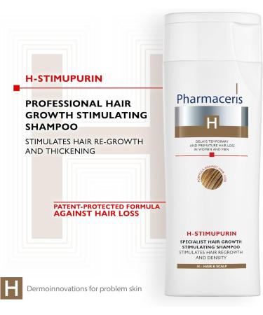 Pharmaceris H Stimupurin Hair Growth Shampoo | Biotin & Caffeine for Men & Women | Hair Loss Treatment & Strengthening - 250ml - Buy Online on GoSupps.com