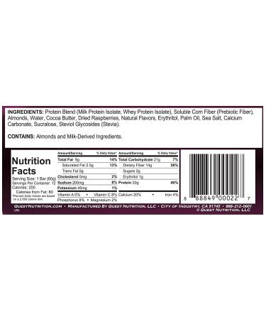 Quest Nutrition White Chocolate Raspberry PrePost Workout Bars - 12 Bars - Buy Online on GoSupps.com