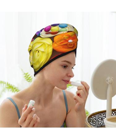 Buy Brightly Colored Cupcakes Microfiber Hair Towel | Soft Super Absorbent Quick Dry Coral Velvet Wrap for Long Curly & Thick Hair - International Shipping - Buy Online on GoSupps.com