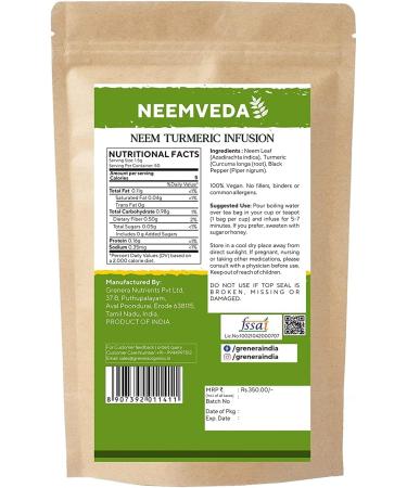 QURA QURA Turmeric and Neem Herbal Tea Infusion with Black Pepper for High Absorption 50 Tea Bags - Buy Online on GoSupps.com