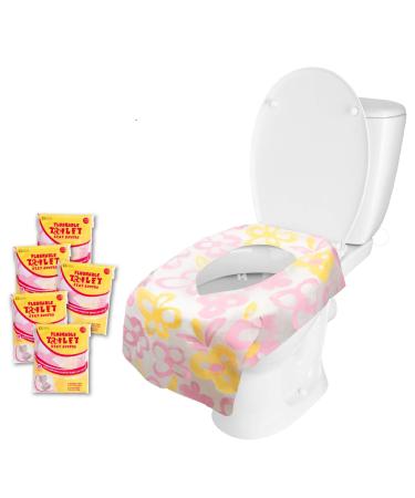 Extra Large Flushable Toilet Seat Covers (Flower 50, Large) Flower 50 Large (Pack of 1)