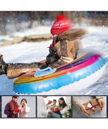FindUWill 3 Pack Snow Tubes Sleds for Kids - 35'' Inflatable Sleds with Thicker Bottom - Family Winter Outdoor Sports Toys (Set of 3) - Buy Online on GoSupps.com