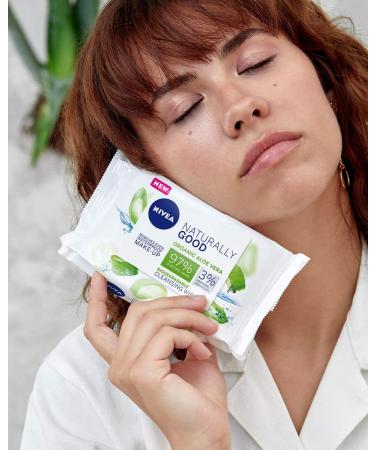 NIVEA Biodegradable Naturally Good Wipes (25 Wipes) Biodegradable Wipes Made from 100% Plant Fibres Natural Make-Up Wipes Face Wipes Makeup Remover (Pack of 2) 25 Count (Pack of 2) - Buy Online on GoSupps.com