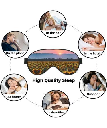 Buy SSIMOO Sunflower Sun Print Double-Sided Eye Mask | Soft Light Blocking for Better Sleep Quality - Buy Online on GoSupps.com