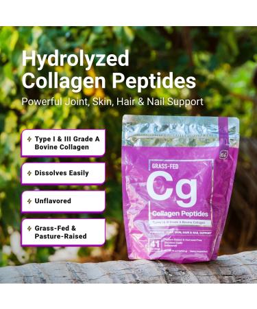 Essential Elements Hydrolyzed Collagen Powder - Joint, Skin, Hair, & Nail Support | Grass-Fed Peptides Type I & III | Preservative-Free | 41 Servings - 16oz - Buy Online on GoSupps.com