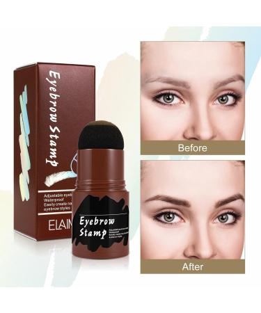 Eye Brows Stencil & Stamp Kit - Eyebrow Stencils For Older Women | 10PCS Brow Card with Brow Powder & 2pcs Brushes | Perfect Eye Brow Stencil Kits for Important Occasion Home Outdoor Beginners Gray - Buy Online on GoSupps.com