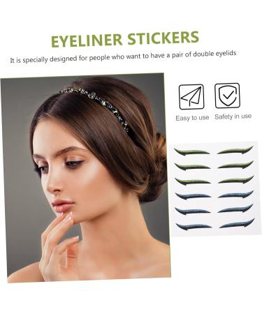 FOMIYES Glitter Eyeshadow 24 Pairs Glitter Eyeliner Adhesive Eyeliner Stickers Reusable Double Eyelid Tapes Miss Adhesive Tape - Buy Online on GoSupps.com