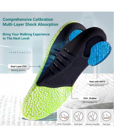 Arch Support Gel Insoles for Plantar Fasciitis Relief | High Elasticity Shock Absorption Memory Foam Orthotic Pads for Men & Women - Ideal for Running Shoes - Buy Online on GoSupps.com
