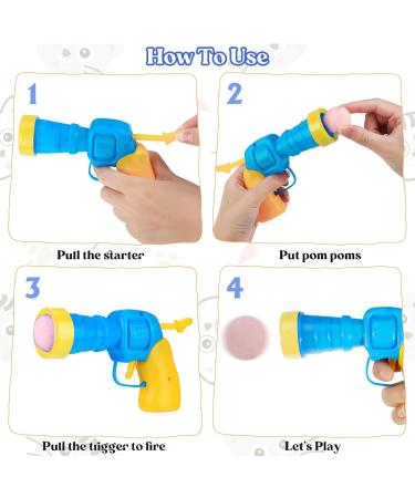 Vyuwast Cat Toy Balls Launcher Toy Balls for Cats Ball Gun with 100pcs Soft Pom Pom Balls Interactive for Indoor Pet Cat Kitty Exercise Training Chasing - Buy Online on GoSupps.com