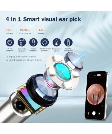 8 Million Pixels Wireless Otoscope Ear Camera All-purpose Ear Picking Tweezers 14-20mm Focal Length 3.2mm Lens Size Six-axis Gyroscope Visible/clampable/collectable/storable Earwax Removal Tool - Buy Online on GoSupps.com