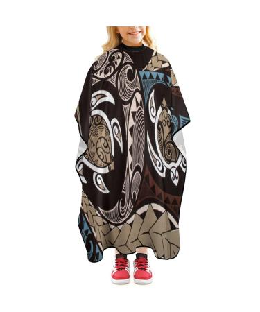 Hawaiian Honu Polynesian Sea Turtle Barber Cape Professional Hair Cutting Cape Cute Haircut Apron for Boys Girls