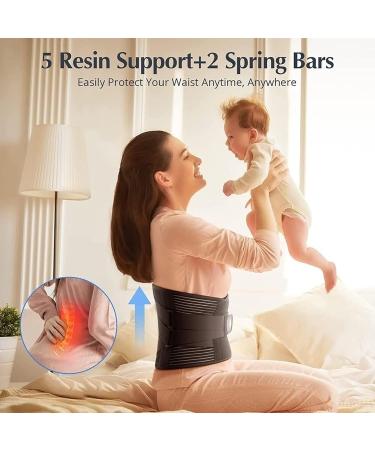 Adjustable Belt Waist Lumbar Support Orthopedic Corset Spine Decompression Double Banded Waist Trainer Brace Back Pain Relief(2XL) 2XL Black - Buy Online on GoSupps.com