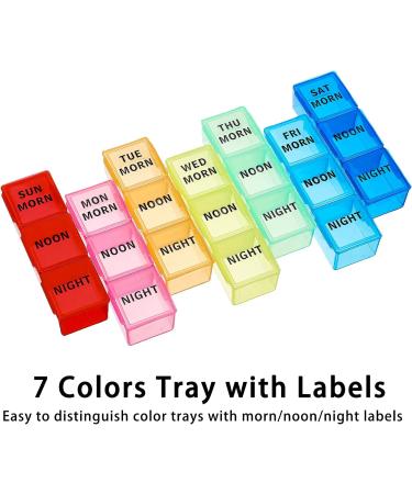 ALTcompluser Pill Box Organisers Transparent 7 Day 3 Time a Day Pill Storage Case Portable Weekly Pill Dispenser with 21 Compartments for Medication and Supplements - Buy Online on GoSupps.com