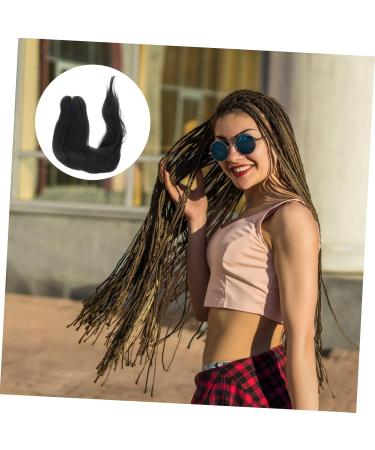 Beavorty braided hair crochet needle for hair ladies wigs wig black easy braids hair gabor wigs for women braiding hair pre stretched pre stretched hair crochet braids hair extension Simple 65X7.5cm Black - Buy Online on GoSupps.com