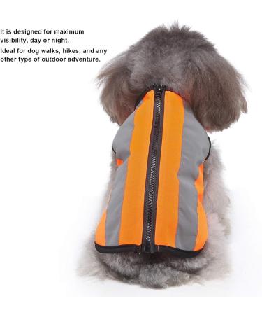 Qcwwy XL Fluorescent Orange Reflective Vest for Dogs - Safety Jacket & Pet Clothing | Bright Warning Safety Gear - Buy Online on GoSupps.com