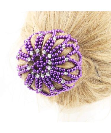 Elastic Crochet Hair Bun Covers with Rhinestone - 6pcs Colorful Mix | Handmade Hair Net Holder for Women - Ideal for Dancing, Sports, and Daily Wear - Buy Online on GoSupps.com