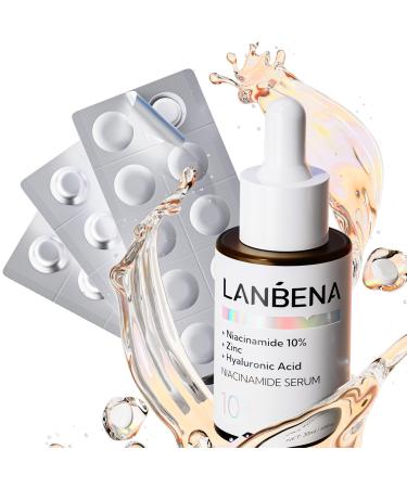 LANBENA Revolutionary Vitamin C Serum for Face Illuminating Fcae Serum With Niacinamide Brightening Anti-Aging Essence for Sensitive Skin Non-Greasy Reduces Dark Spots & Wrinkles (1.05 Oz)