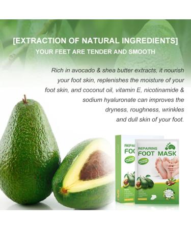 Joyeee 5 Pairs Foot Mask Set | Effective Cornea Removal & Moisturizing Peeling Socks | Revitalize Your Feet with Avocado Care - Buy Online on GoSupps.com