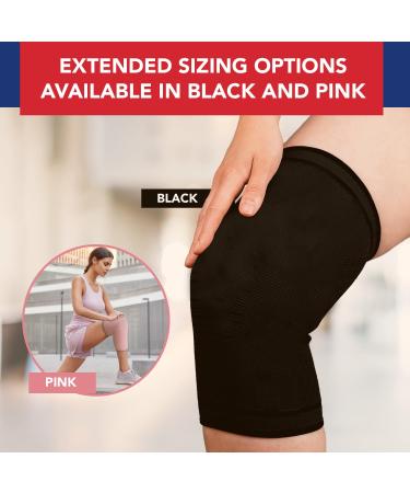 Doctor Developed Knee Brace Compression Sleeve + Handbook - Joint Disease Relief for Running & Weightlifting (Black XL) - Buy Online on GoSupps.com