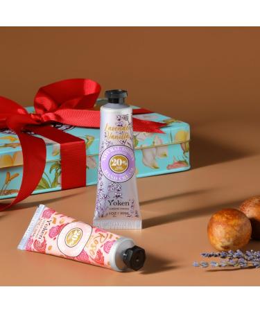 Buy Yoken 20% Shea Butter Hand Cream Gift Set - Floral-Scented Moisturizing Lotion for Dry Hands - Perfect for Women - Instant Hydration in Delicate Tin - 6 x 1 OZ - Buy Online on GoSupps.com
