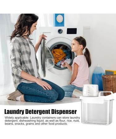Laundry Powder Detergent Container Fabric Softener Dispenser with Handle measuring cup to protect against moisture Reusable (S) - Buy Online on GoSupps.com