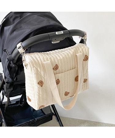 Multifunctional Moxeupon Embroidery Baby Wrap Pocket | Large Capacity Cotton Travel Diaper Bag for Strollers - Buy Online on GoSupps.com