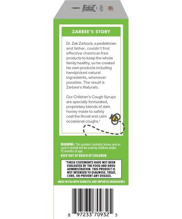 Zarbee's Naturals Children's Cough Syrup with Dark Honey Daytime 4oz Twin Pack - Natural Grape Flavor - Buy Online on GoSupps.com