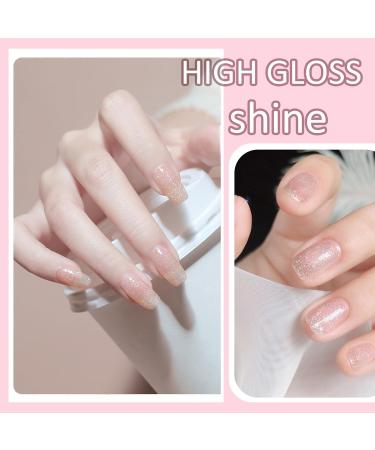 Glitter Nail Polish Pink Sparkle Nail Varnish Pink Nail Varnish Quick Drying & Long Lasting Pink Shimmer Nail Polish Healthy Breathable Shiny Pink Nail Polish for Women Teens - Buy Online on GoSupps.com