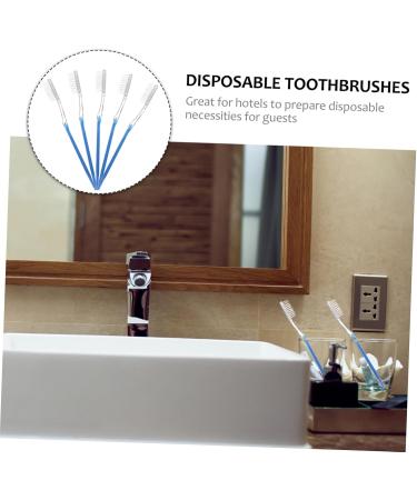 PartyKindom 60 pcs Disposable Travel Toothbrushes - Manual Plastic Bristles for Ultimate Hygiene - Buy Online on GoSupps.com