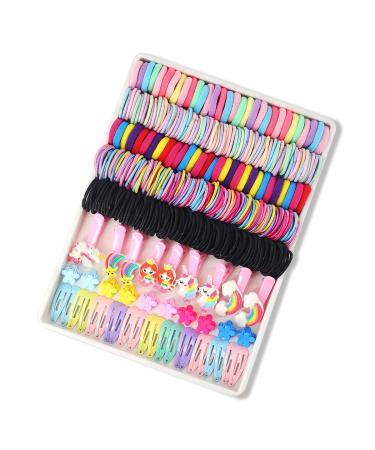 Shop Inskids 440-Part Hair Accessories Set for Girls | Candy Colors Nylon Hair Gums Elastic Ponytail Holders & Cartoon Clips for All Hair Types - Buy Online on GoSupps.com