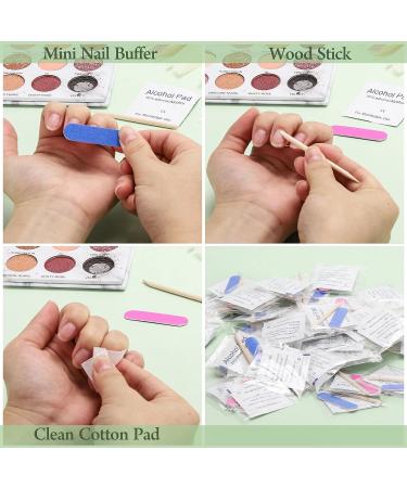 48Pcs Disposable Manicure Kit - Nail File, Wood Stick, Cotton Pad for Nail Design & Stamping Art - Buy Online on GoSupps.com