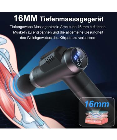 Massage Gun - Timiyou 99 Speeds 6 Massage Heads Quiet Muscle Relief for Back Shoulder & Neck Pain - Buy Online on GoSupps.com