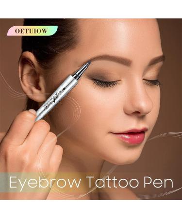 4 Point Brow Pen - Long-Lasting Waterproof Eyebrow Pencil for Natural Microblading Effect in Black - Buy Online on GoSupps.com