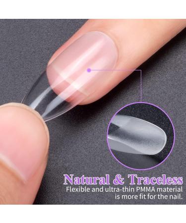 Cell 500 Soft Gel Artificial Nail Tips - Full Cover Almond Fake Nails Set with Glue for Nail Art - Buy Online on GoSupps.com