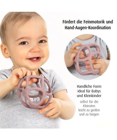 Reer Bite&Play Teething & Grasping Ball - Pink Teething Ring & Toy for Babies and Toddlers | Perfect Gift - Buy Online on GoSupps.com