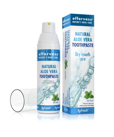 Effervess - Rx Refresh Natural Aloe Vera Toothpaste is a Mint-Flavored Oral Care Product with airless Pump Technology Perfect for Dry Mouth Relief. Developed by a Dentist.