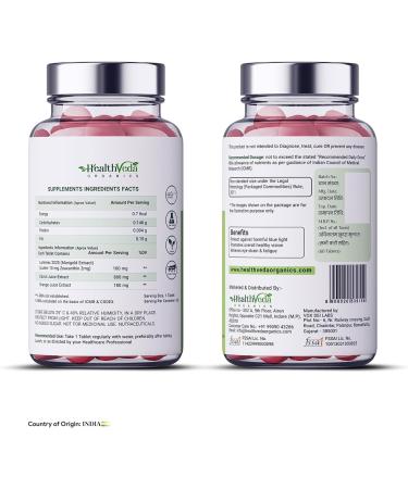 Generic Organics Plant Based Eye Care with Lutemax 2020 I 60 Veg Tablets I Protects from Blue Light & Improves Vision I for Both for Men & Women - Buy Online on GoSupps.com