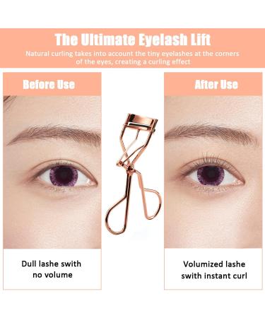 Lash Curler Stainless Steel Eye Lashes Curlers Curl Lash Curler Electroplated Eyelash Curler Fashion Eyelash Curler Makeup Accessory for Women and Girls - Rose Gold - Buy Online on GoSupps.com