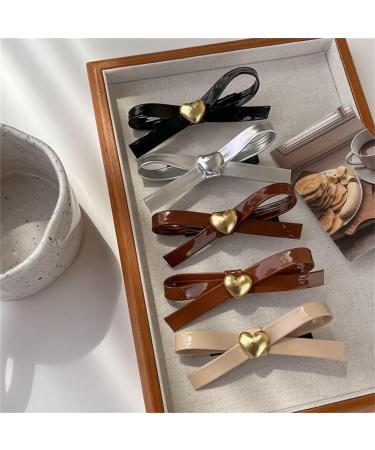 hgnxa Love Heart Hair Clip Ballet Style Hairpin Duckbill Hairclips Hair Barrettes for Women Side Bangs Hair Styling Tool - Buy Online on GoSupps.com