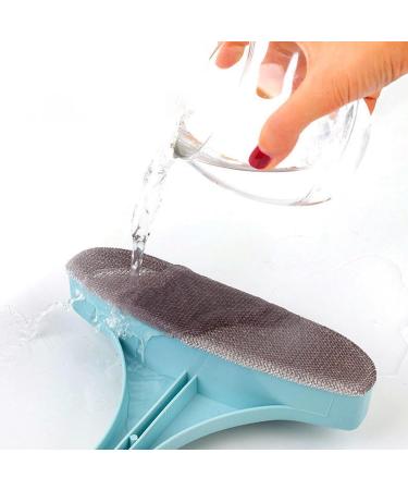 Dirfuny Window Screen Cleaning Brush Glass Cleaning Scraper | Reusable Window Cleaner Tool Wet And Dry Dual-Use Washing Equipment For Countertops Wall Wardrobes Sofa Blue - Buy Online on GoSupps.com