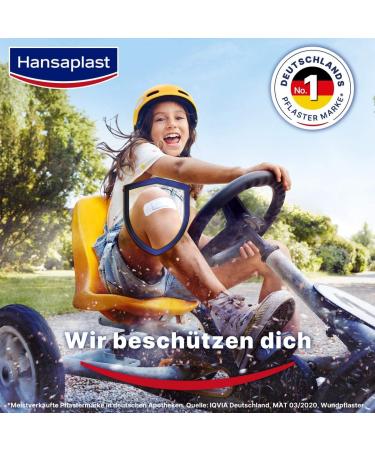 Hansaplast Sensitive Skin Tone Plaster Light - 20 Hypoallergenic Strips with Bacteria Shield - Skin-Friendly & Painless Wound Care - Buy Online on GoSupps.com