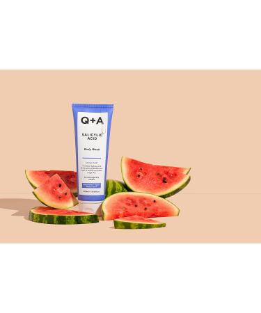 Q+A Salicylic Acid Body Wash 250ml - Exfoliating Shower Gel with Green Tea Extract - Buy Online on GoSupps.com