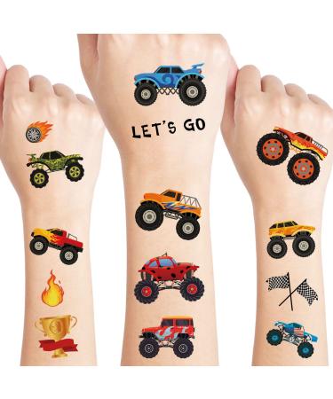 510 Pieces Truck Temporary Tattoo Stickers Truck and Cars Tattoos Truck Birthday Party Supplies for Kids Sticker Classroom School Prize Truck Party Favor Decorations Party Gifts for Boys and Girls
