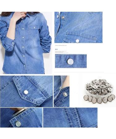 Pearl Snaps Fasteners Kit 10mm - Western Shirt Clothes Prong Ring Snaps in White - Buy Online on GoSupps.com