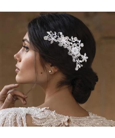 Bridal Wedding Hair Comb Headpiece with Pearls - Sparkly Hair Accessories for Women, Brides, and Bridesmaids - Buy Online on GoSupps.com