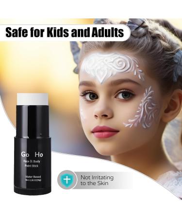 Go Ho White Face Paint Stick - Non-toxic Easily Washable Halloween Makeup for Cosplay Zombie Skeleton & Clown Looks - Buy Online on GoSupps.com