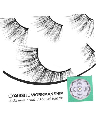 POPETPOP 7 Pairs Three-dimensional false eyelashes Dense False Eyelashes Cat Eyes Look Eyelashes fake eyelash natural false lashes Fake Lashes 6d fluffy artificial fiber extend - Buy Online on GoSupps.com